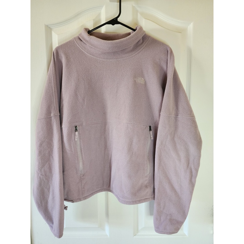 The North Face TKA Glacier Fleece Pullover Lavender Purple Medium Funnel Neck